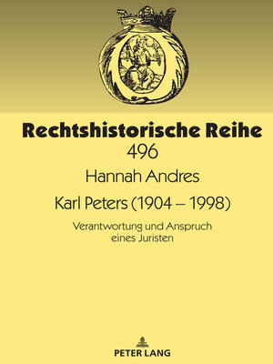 cover image of Karl Peters (1904 – 1998)